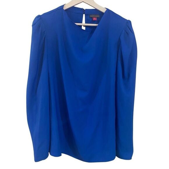 Vince Camuto blue puff sleeve size 1X blouse - Picture 1 of 5